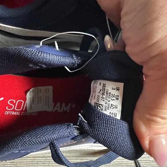 PUMA Kid's Caven 2.0 Jr Trainer Sneaker Size 4C 22 Blue/White Lace Up NWOT - Picture 5 of 7